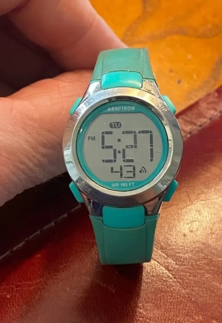 Women's 28mm Armitron Pro sports Watch, WR 50M, Green Case and Band